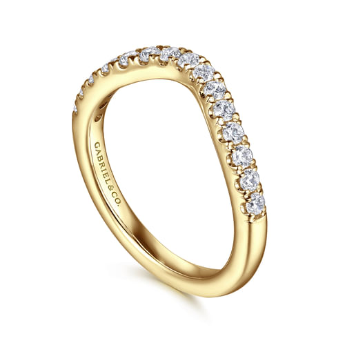 14K Yellow Gold Diamond Wedding Band