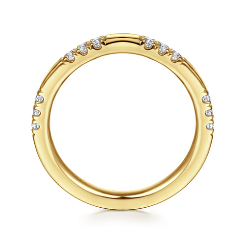 14K Yellow Gold Diamond Wedding Band