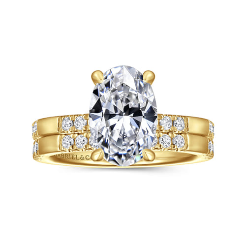 14K Yellow Gold Diamond Wedding Band