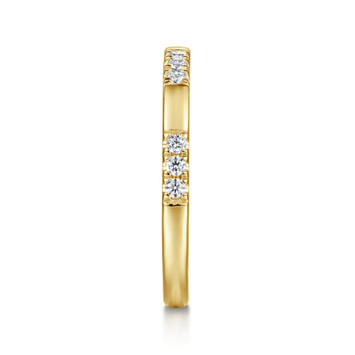 14K Yellow Gold Diamond Wedding Band