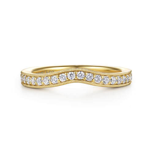 14K Yellow Gold Diamond Wedding Band