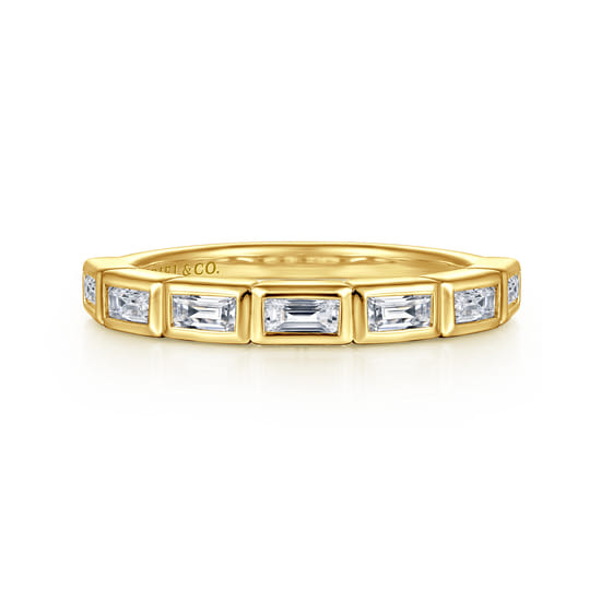 Gabriel - 14K Yellow Gold Diamond Wedding Band