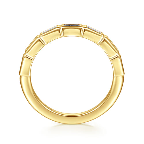 14K Yellow Gold Diamond Wedding Band