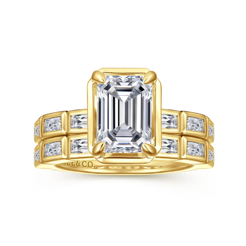 14K Yellow Gold Diamond Wedding Band