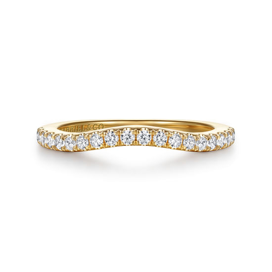 Gabriel - 14K Yellow Gold Diamond Wedding Band