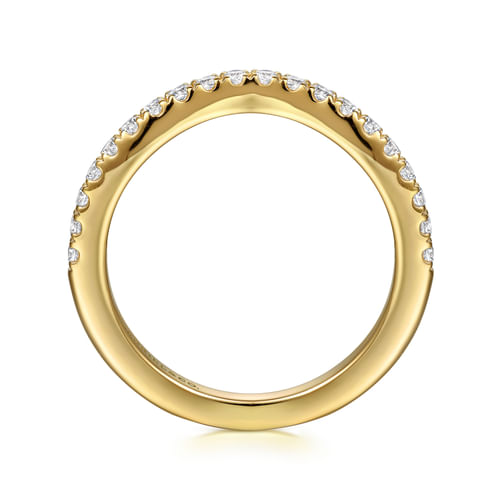 14K Yellow Gold Diamond Wedding Band