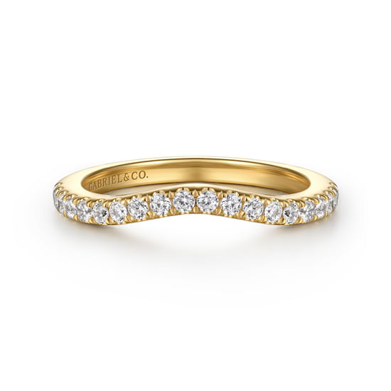Gabriel - 14K Yellow Gold Diamond Wedding Band