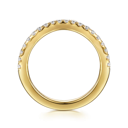 14K Yellow Gold Diamond Wedding Band