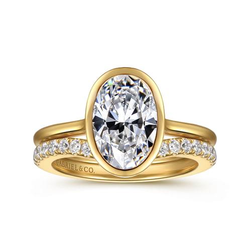 14K Yellow Gold Diamond Wedding Band