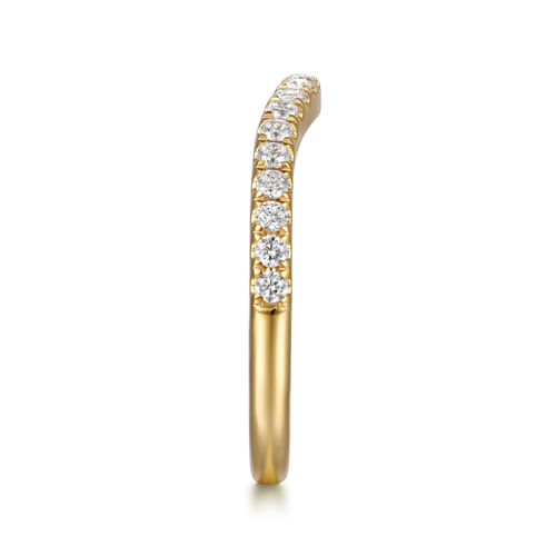 14K Yellow Gold Diamond Wedding Band