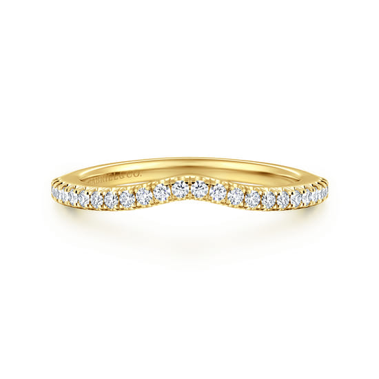 Gabriel - 14K Yellow Gold Diamond Wedding Band