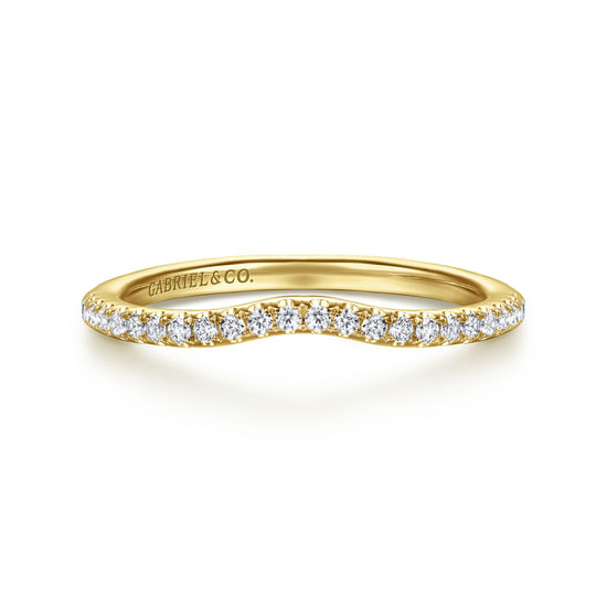 Gabriel - 14K Yellow Gold Diamond Wedding Band