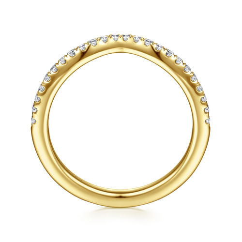 14K Yellow Gold Diamond Wedding Band