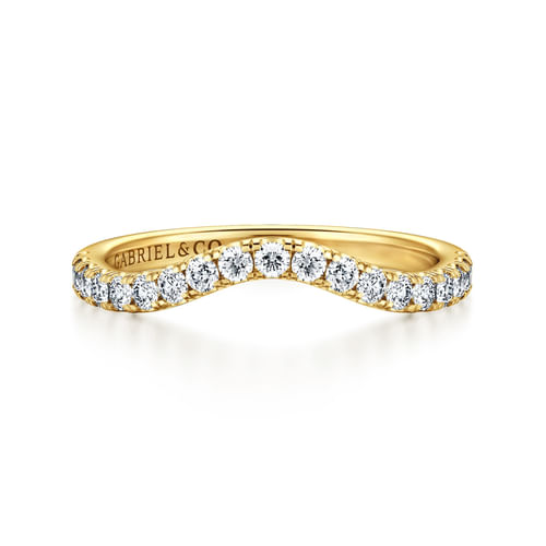 14K Yellow Gold Diamond Wedding Band