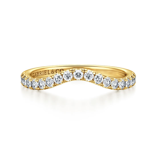 Gabriel - 14K Yellow Gold Diamond Wedding Band