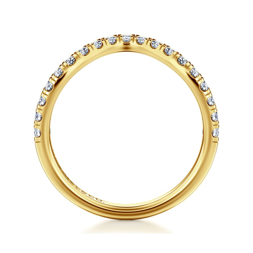 14K Yellow Gold Diamond Wedding Band