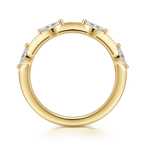 14K Yellow Gold Diamond Wedding Band