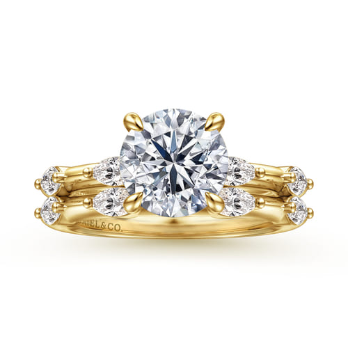 14K Yellow Gold Diamond Wedding Band