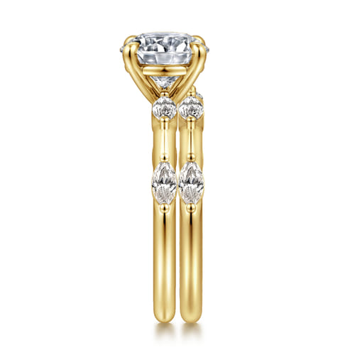 14K Yellow Gold Diamond Wedding Band