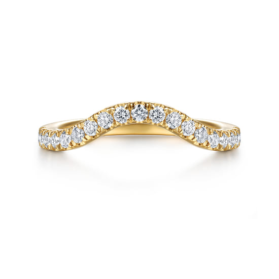 Gabriel - 14K Yellow Gold Diamond Wedding Band