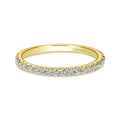 14K Yellow Gold Diamond Wedding Band