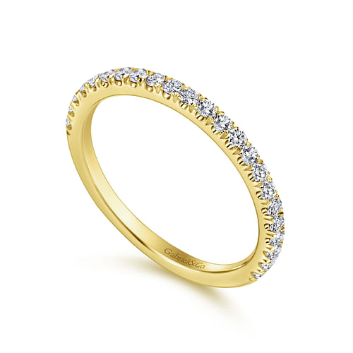 14K Yellow Gold Diamond Wedding Band