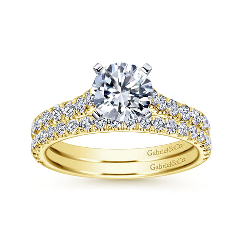 14K Yellow Gold Diamond Wedding Band