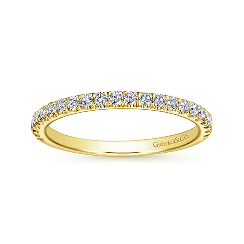 14K Yellow Gold Diamond Wedding Band