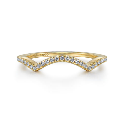 14K Yellow Gold Diamond Wedding Band