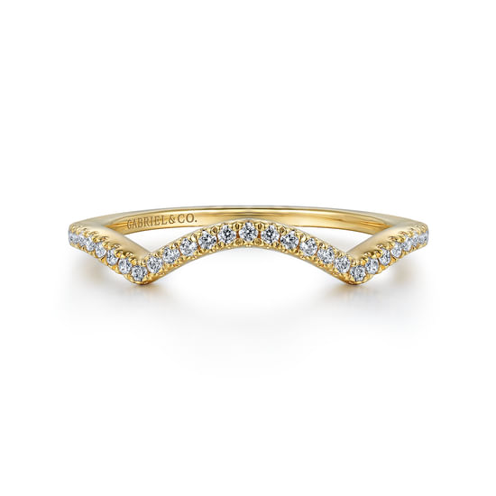 Gabriel - 14K Yellow Gold Diamond Wedding Band