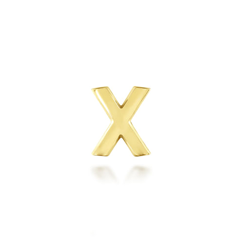 14K Yellow Gold Diamond X Initial Locket Charm