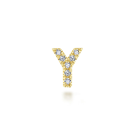 Gabriel - 14K Yellow Gold Diamond Y Initial Locket Charm