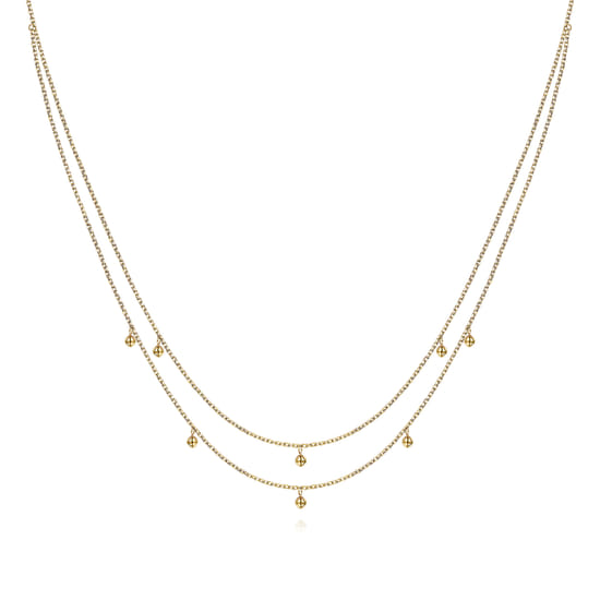 Gabriel - 14K Yellow Gold Drops Necklace