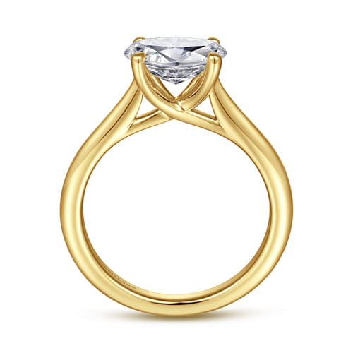 14K Yellow Gold East West Oval Solitaire Engagement Ring 14K Yellow Gold East West Oval Solitaire Engagement Ring