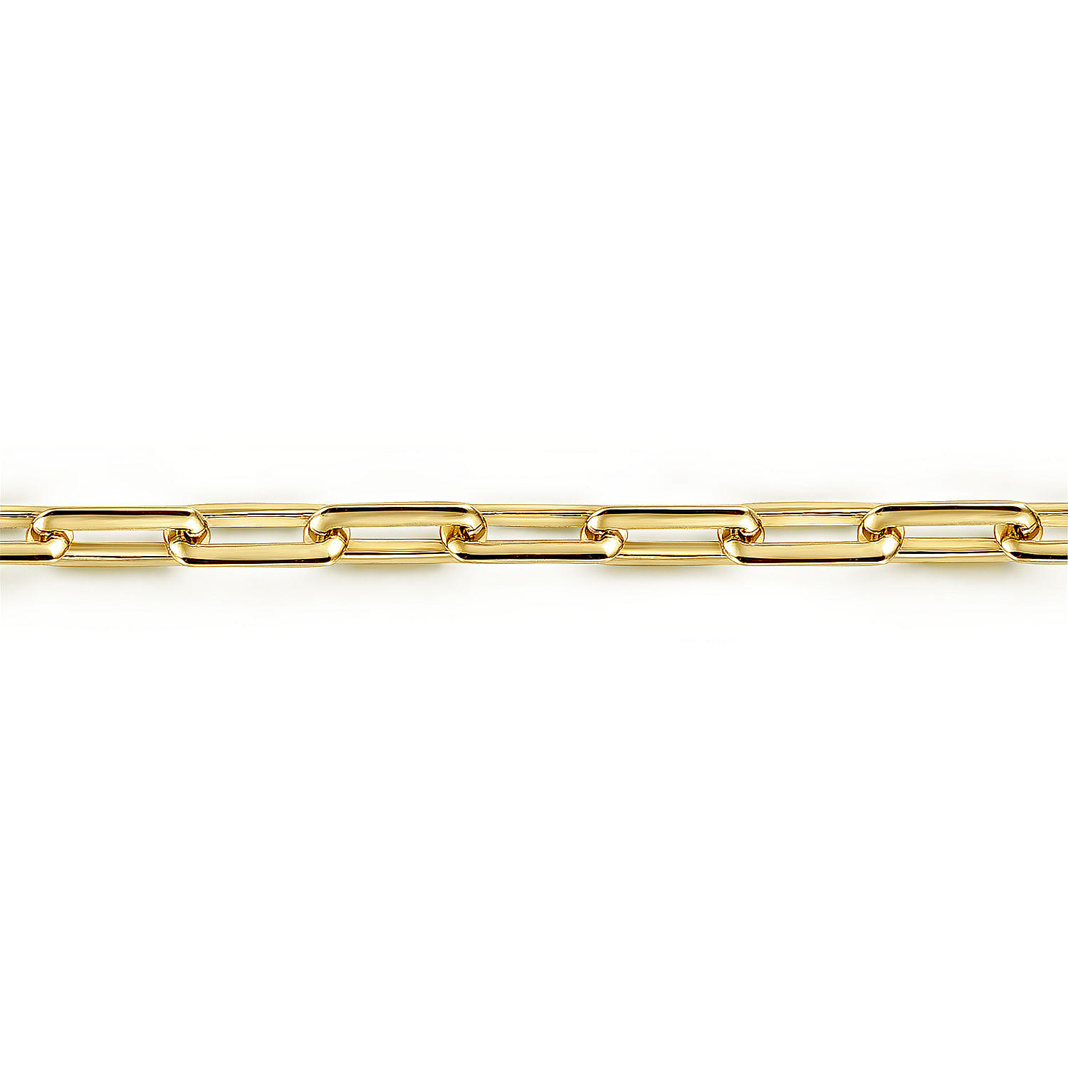 14K Yellow Gold Elongated Chain Bracelet