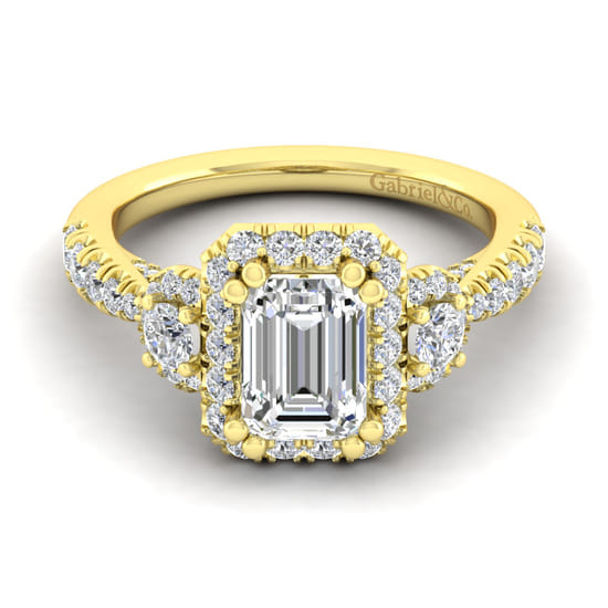 Gabriel - 14K Yellow Gold Emerald Cut Diamond Engagement Ring Gabriel - 14K Yellow Gold Emerald Cut Diamond Engagement Ring