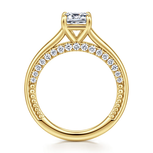 14K Yellow Gold Emerald Cut Diamond Engagement Ring 14K Yellow Gold Emerald Cut Diamond Engagement Ring