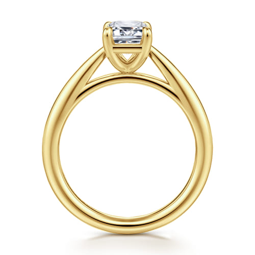 14K Yellow Gold Emerald Cut Solitaire Diamond Engagement Ring 14K Yellow Gold Emerald Cut Solitaire Diamond Engagement Ring