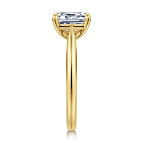 14K Yellow Gold Emerald Cut Solitaire Diamond Engagement Ring 14K Yellow Gold Emerald Cut Solitaire Diamond Engagement Ring