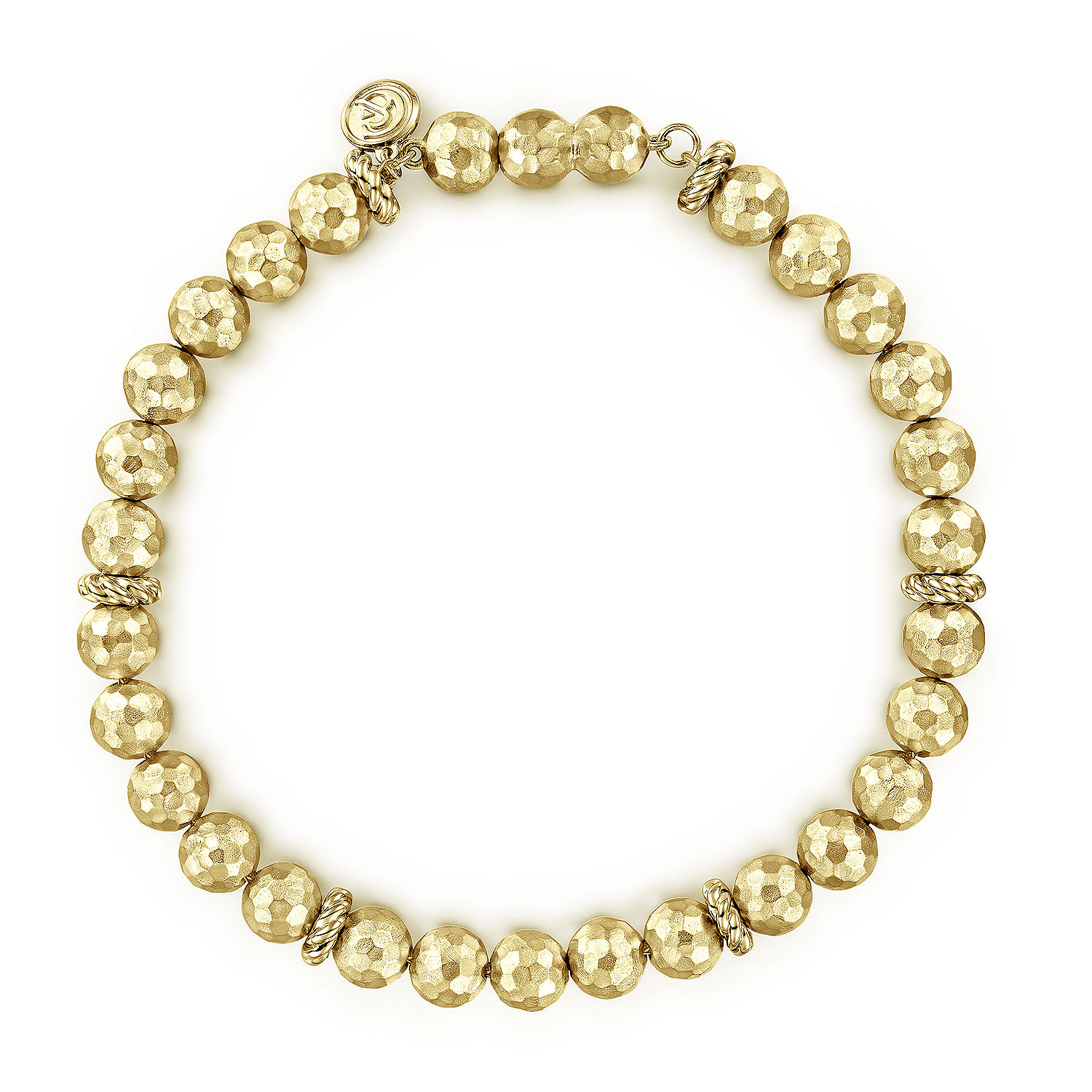 14K Yellow Gold Faceted Bead Bracelet