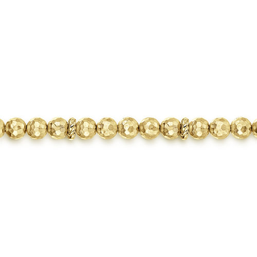 14K Yellow Gold Faceted Bead Bracelet