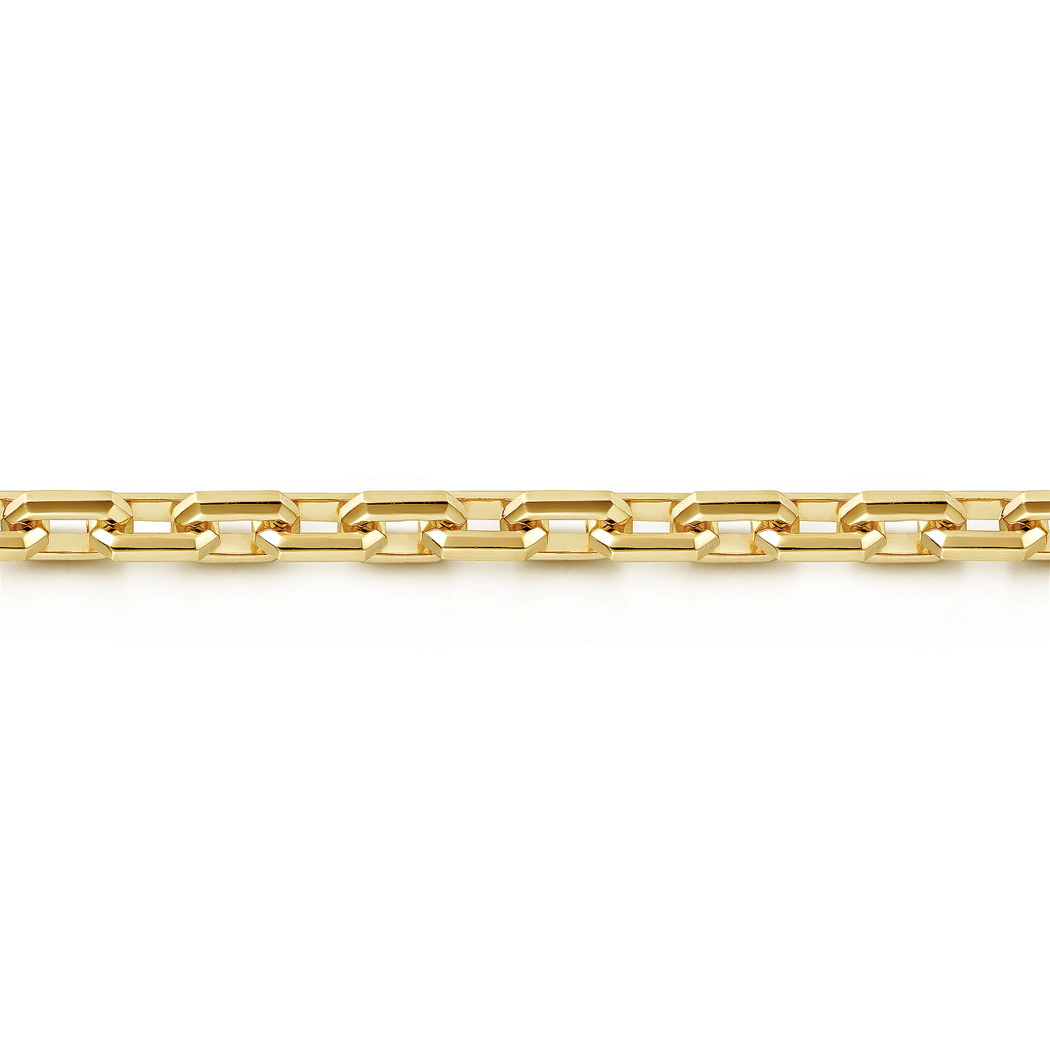 14K Yellow Gold Faceted Chain Bracelet