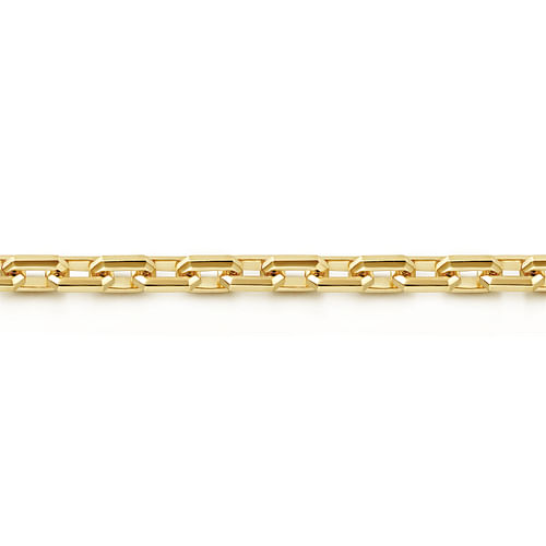 14K Yellow Gold Faceted Chain Bracelet