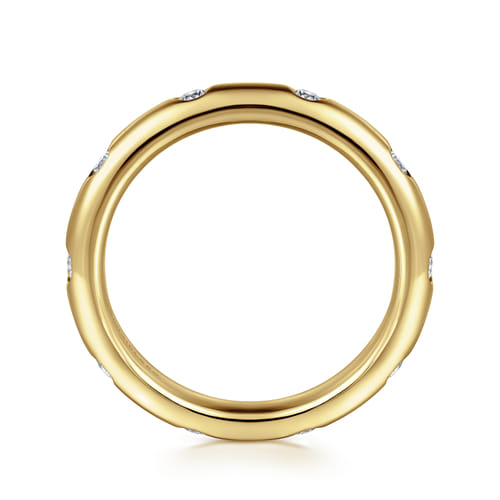 14K Yellow Gold Flush Set Diamond Eternity Band 14K Yellow Gold Flush Set Diamond Eternity Band