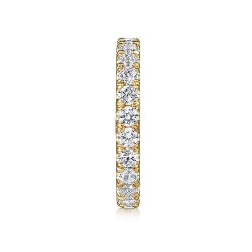 14K Yellow Gold French Pavé Set Diamond Eternity Band