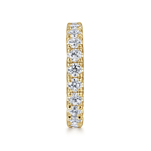 14K Yellow Gold French Pavé Set Diamond Eternity Band