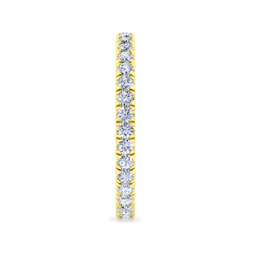 14K Yellow Gold French Pavé Set Diamond Eternity Band