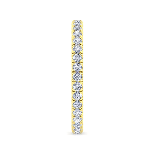 14K Yellow Gold French Pavé Set Diamond Eternity Band