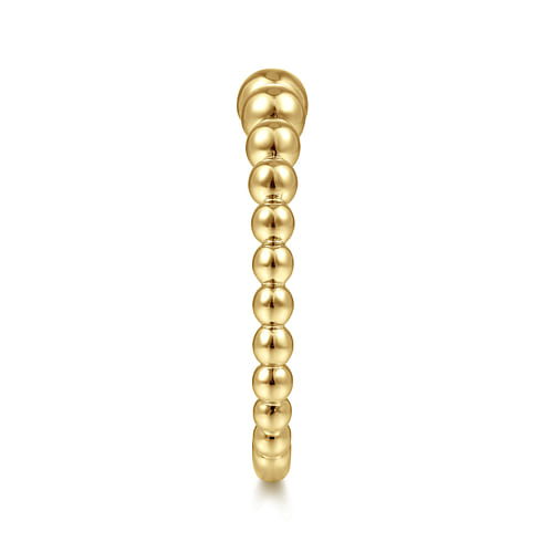 14K Yellow Gold Graduating Bujukan Bead Ring