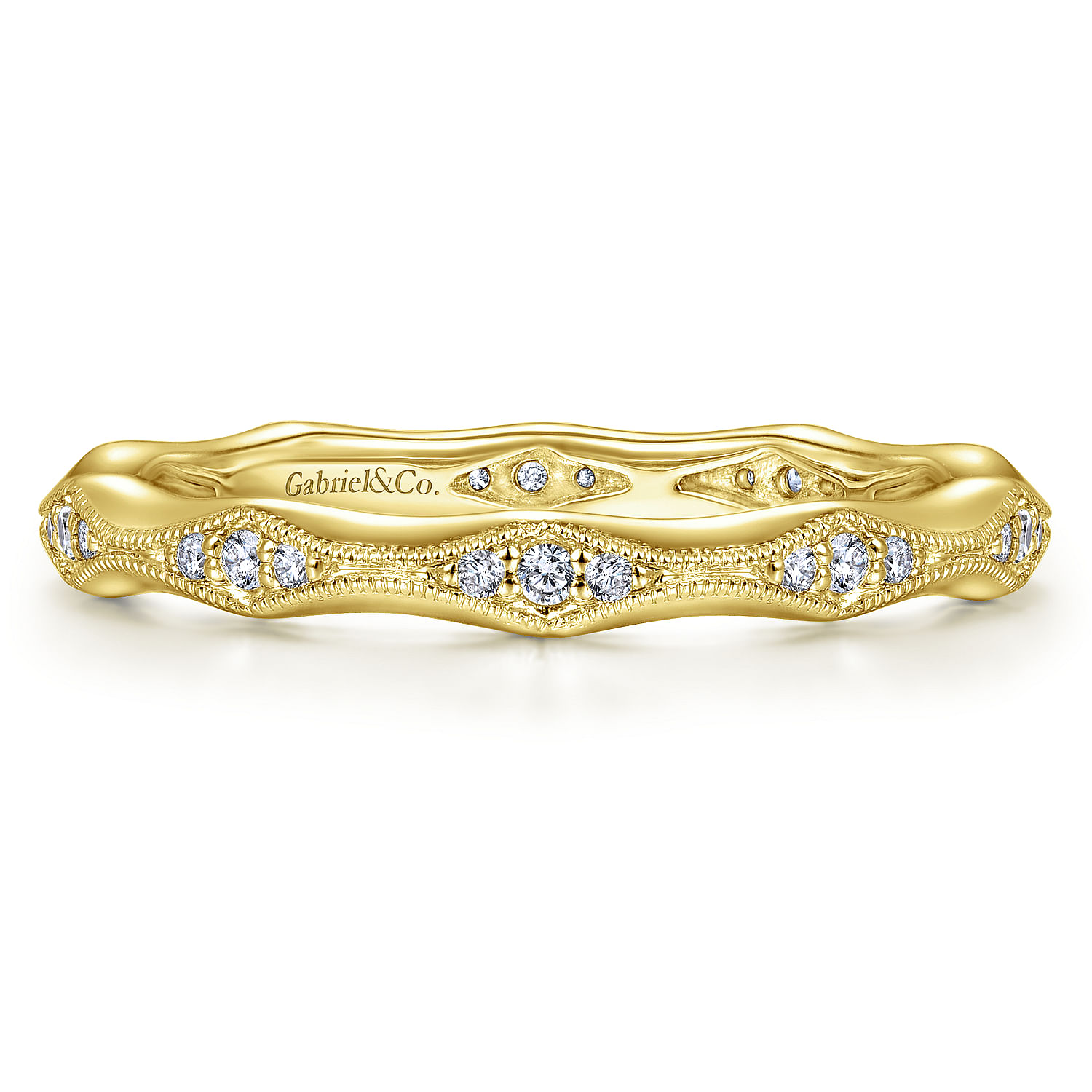 14K Yellow Gold Graduating Diamond Eternity Ring